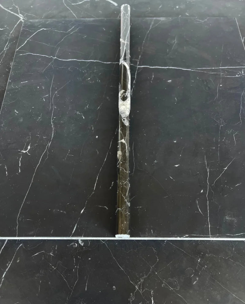 Nero Marquina Marble 1/2 Pencil Liner Polished/Honed