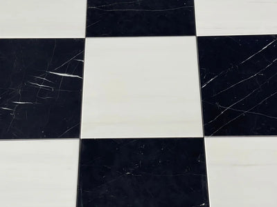 Nero Marquina Marble 12X12 Tile Polished/Honed