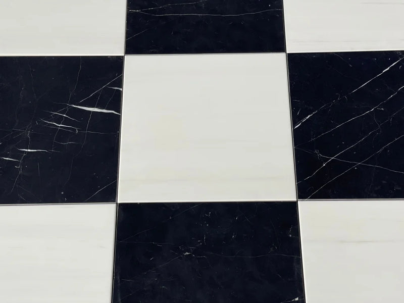 Nero Marquina Marble 12X12 Tile Polished/Honed