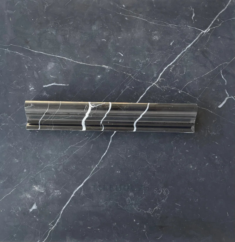 Nero Marquina Marble Crown Molding Polished/Honed