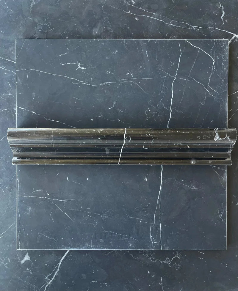 Nero Marquina Marble Crown Molding Polished/Honed