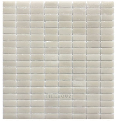 Neutra 01.Bianco Rectangle 11.25 X 12.25 Glass Mosaic Tile