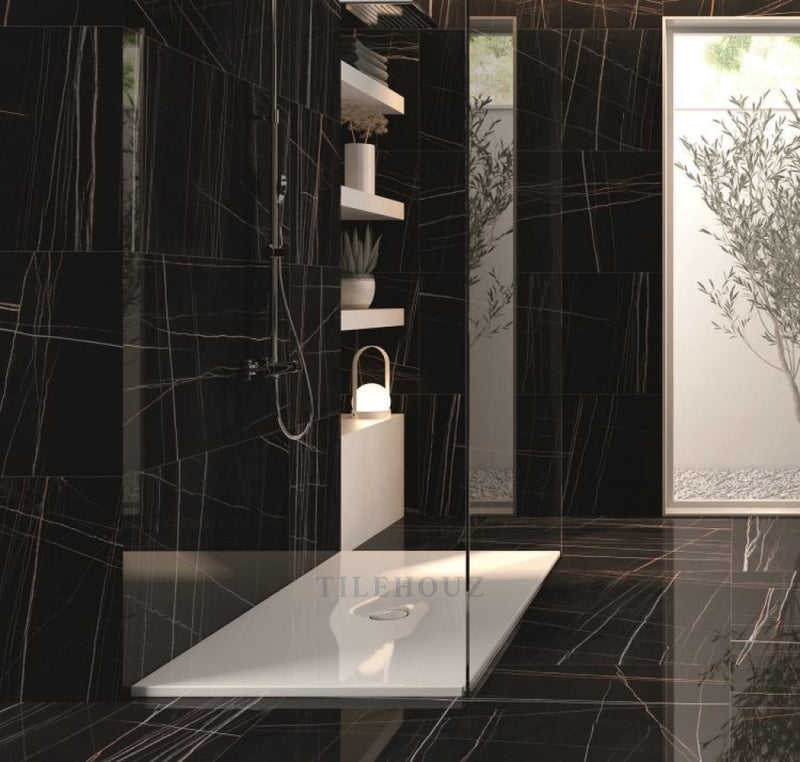Noir Black Polished 24 X 48 Porcelain Tiles