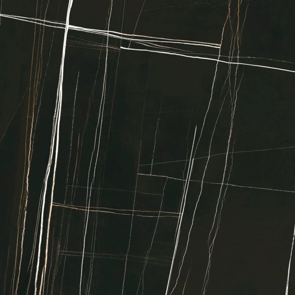 Noir Black polished porcelain tile, 48x48, white veining, Tilehouz Wall &amp; Ceiling Tile