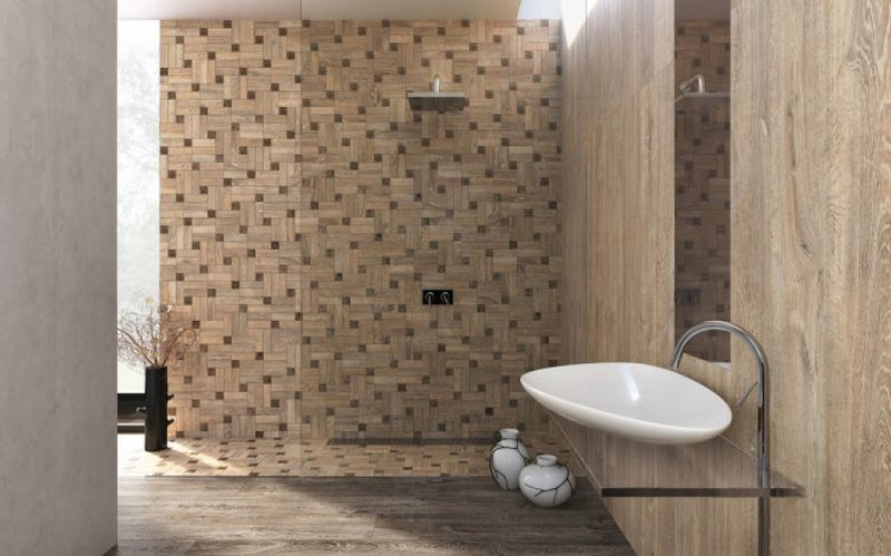 Ob01 Beige Mosaic 14 X 16 Porcelain Mosaics