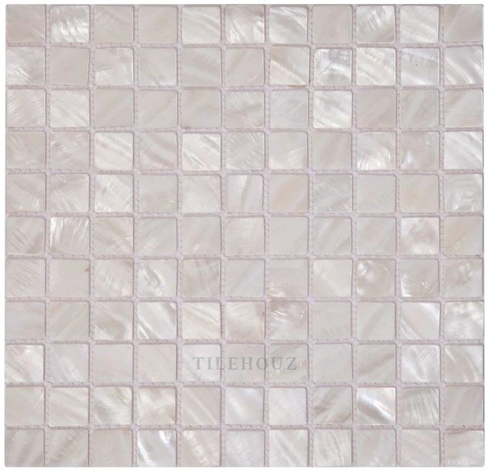 Pearl White Square Mosaic Tile 11.75 x 11.75 by Tilehouz, wall & ceiling tile