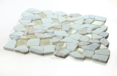 Pebble Calacatta Gold 12 X Glass Mosaic Tile