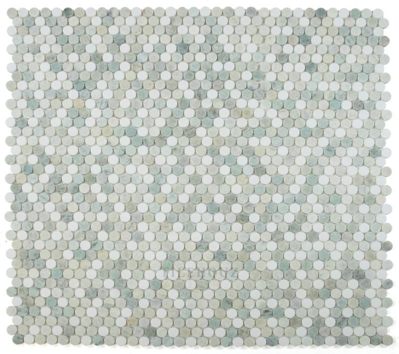 Penny Marble Green 11 X 11.75