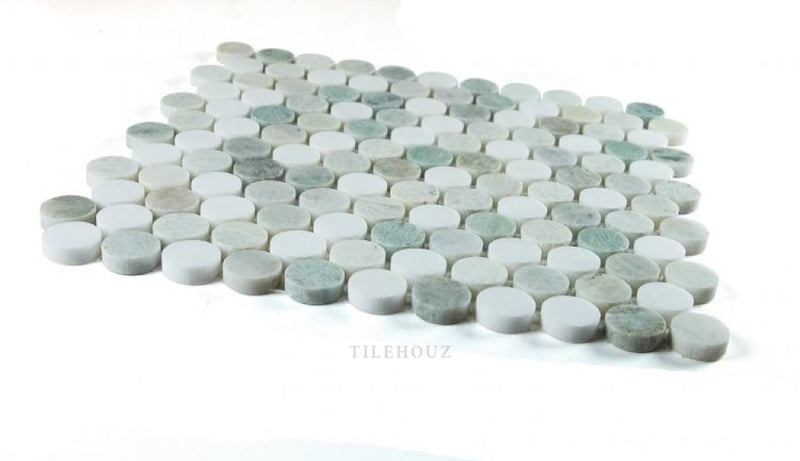 Penny Marble Green 11 X 11.75