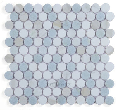 Penny Marble Sky 11 X 11.75 Polished Mosaic