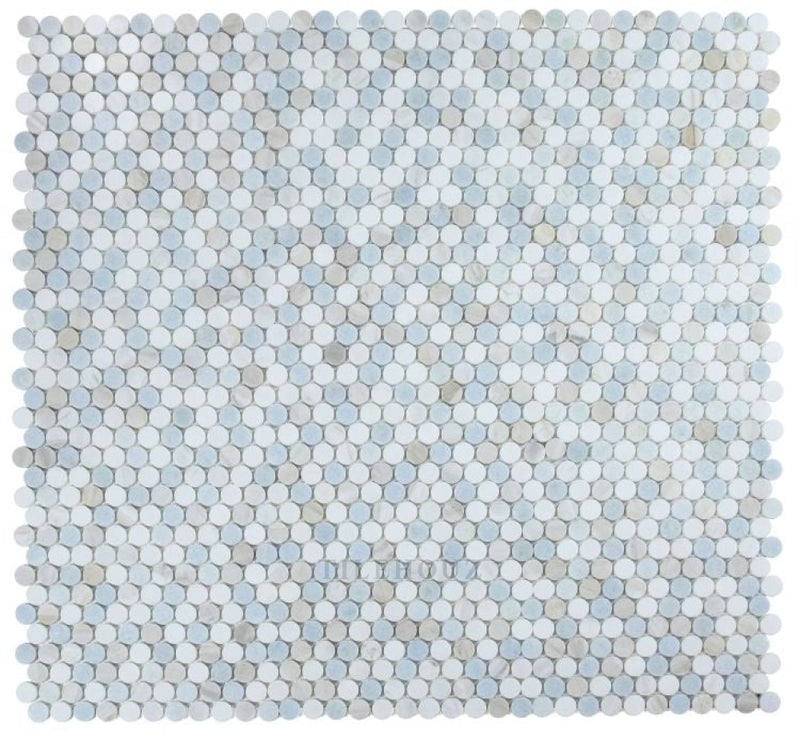 Penny Marble Sky 11 X 11.75 Polished Mosaic