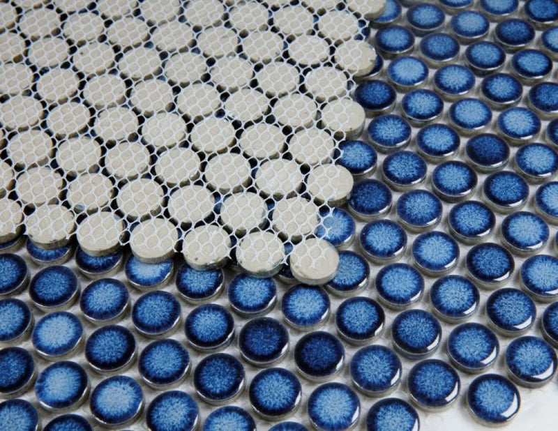 Penny Round Blue 11.5 X Handmade Porcelain