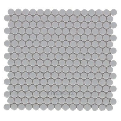 Penny Round City Grey Matte 11.5 X 12.25 Handmade Porcelain