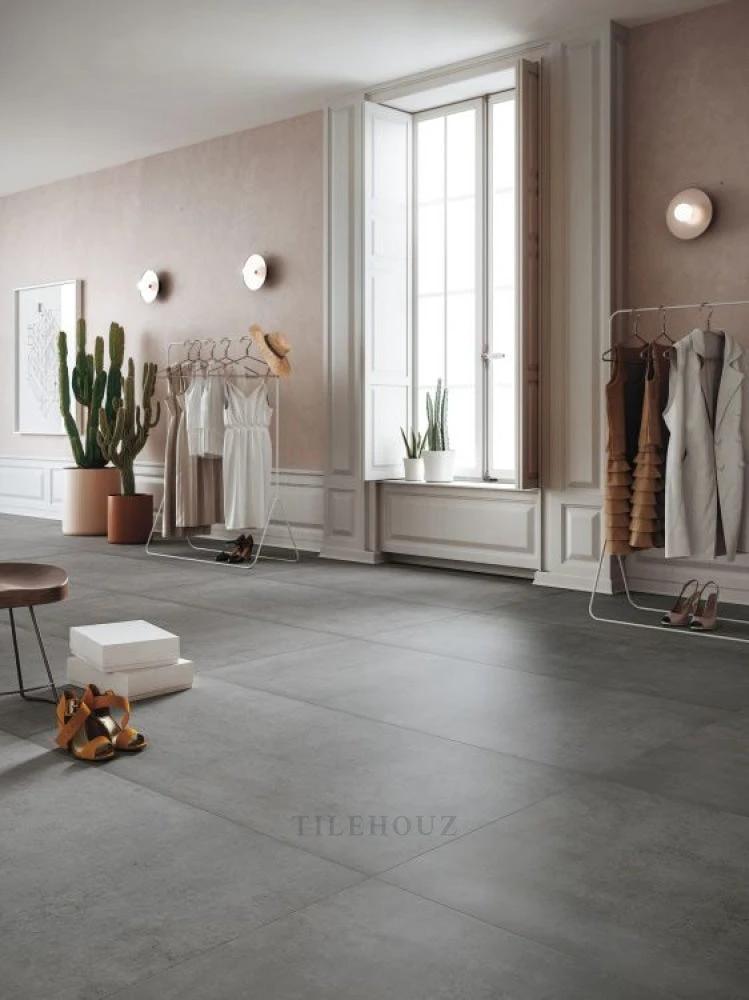 Plain Iron 12x24 gray porcelain tile by Tilehouz for contemporary flooring