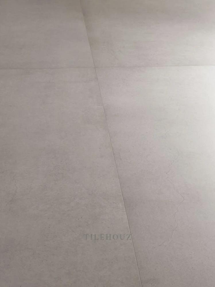 Plain Nickel 30 x 60 porcelain tile by Tilehouz, light gray, large-format
