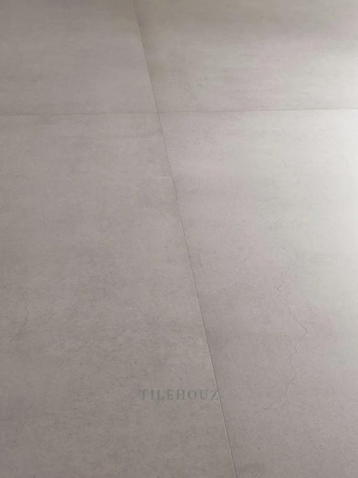 Plain Nickel 30 x 60 porcelain tile by Tilehouz, light gray, large-format