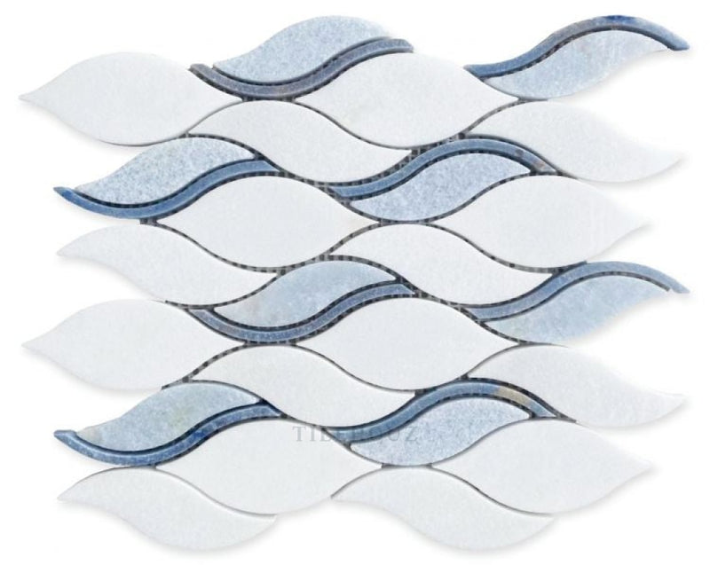Pontus Royal Sapphire Polished Marble Mosaic 10.5 X 11.75