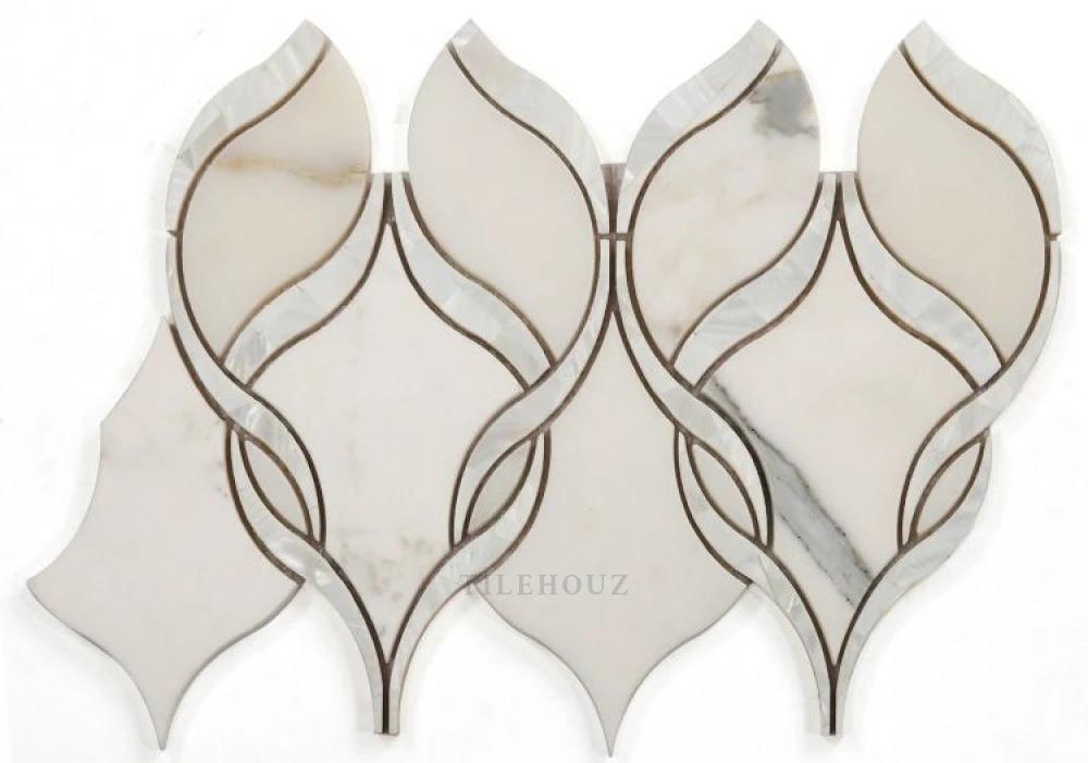 Prestige Pearl Calacatta wall tile 7.25 x 11.75, marble-look pearl by Tilehouz