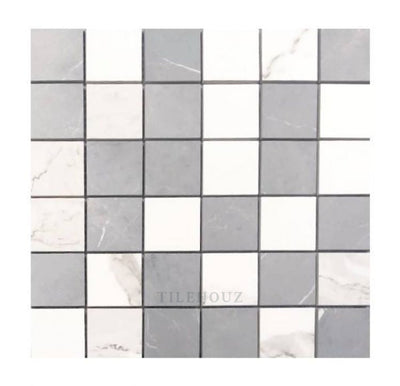 Prestigio Statuario-Impero Mix Soft Mosaic 12 X Porcelain Mosaics