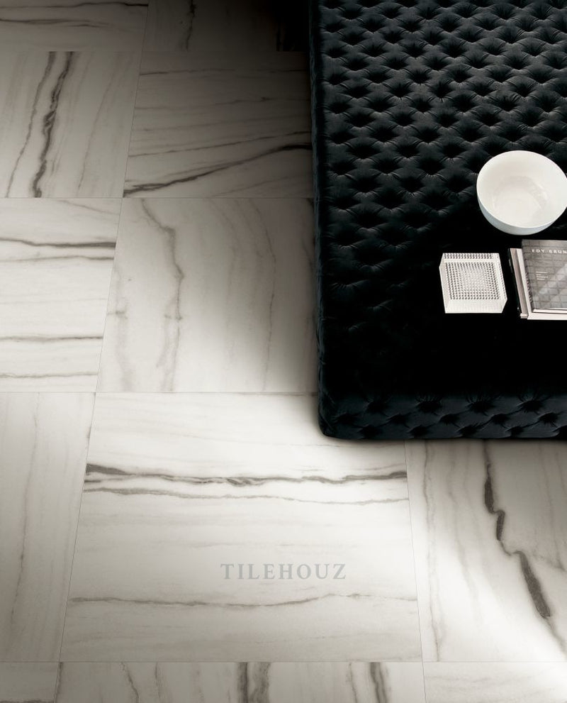 Prexious White Fantasy Glossy 12 X 24 Porcelain Tiles