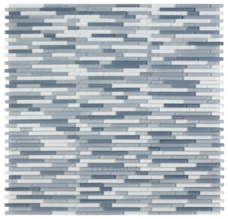 Rain Blue 11.75 X 12 Glass Mosaic Tile