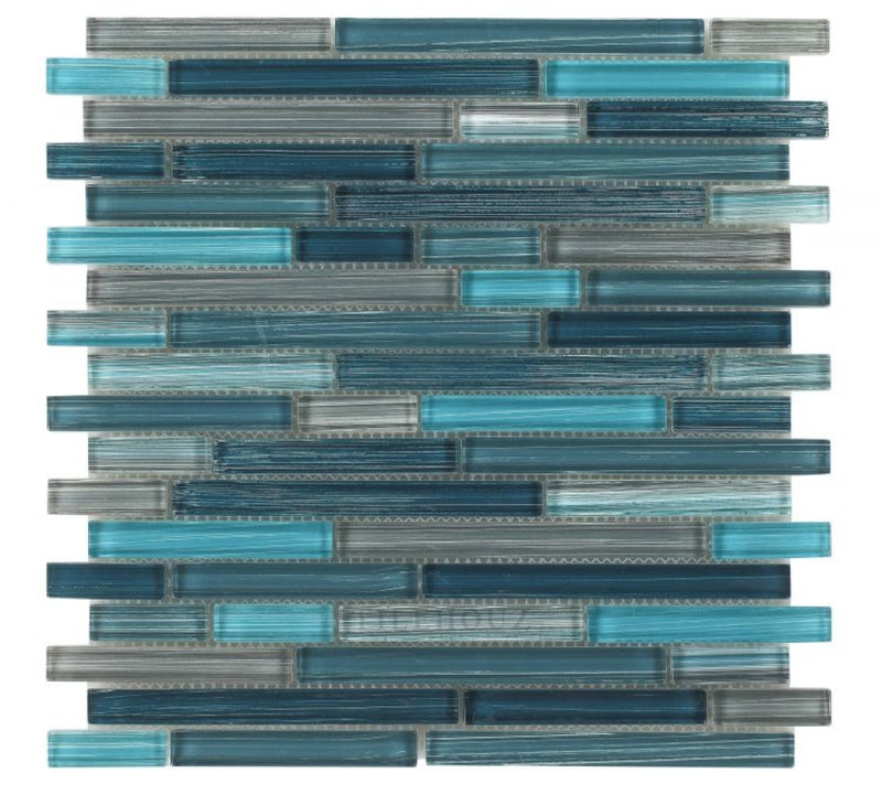 Rain Heavy 11.75 X 12 Glass Mosaic Tile