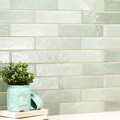 RENZO JADE GLOSSY CERAMIC TILE 3X12