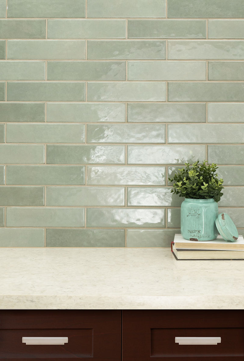 RENZO JADE GLOSSY CERAMIC TILE 3X12