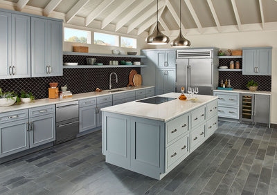 Retro Nero Scallop Glossy Porcelain Mosaic