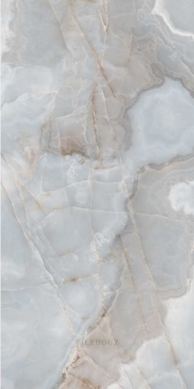 Reves Bleu Glossy 24 X 48 Porcelain Tiles