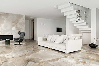 Reves Noisette Glossy 24 X 48 Porcelain Tiles