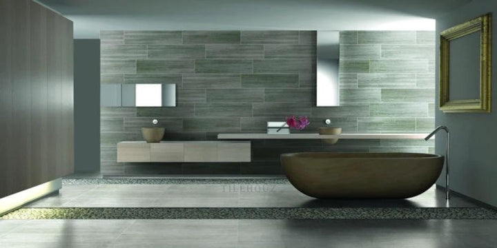 River Grey Matte 12x24 porcelain tile by Tilehouz for wall &amp; ceiling applications