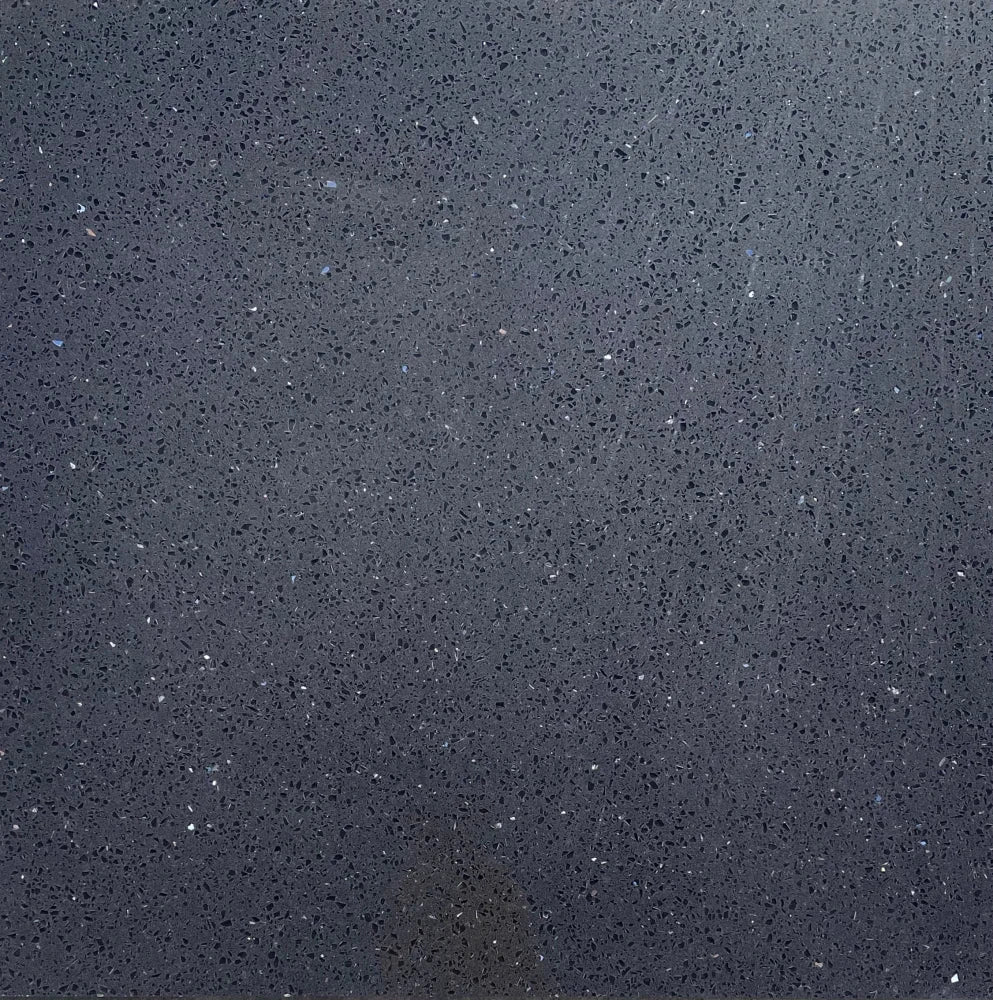 Savana 24x24 polished quartz tile for walls and ceilings in dark charcoal speckled finish by Tilehouz