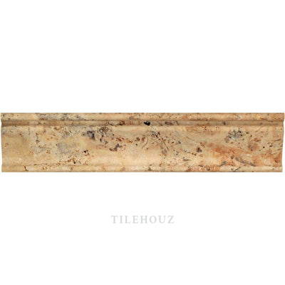 2 1/2 X 12 Honed Scabos Travertine Crown Molding Mosaic Tiles