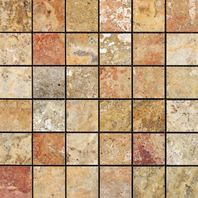 2 X Polished/honed Scabos Travertine Mosaic Tile Tiles