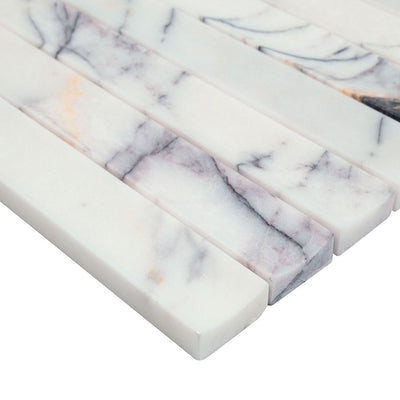 Lilac Marble Scollopini Pattern Polished Mosaic