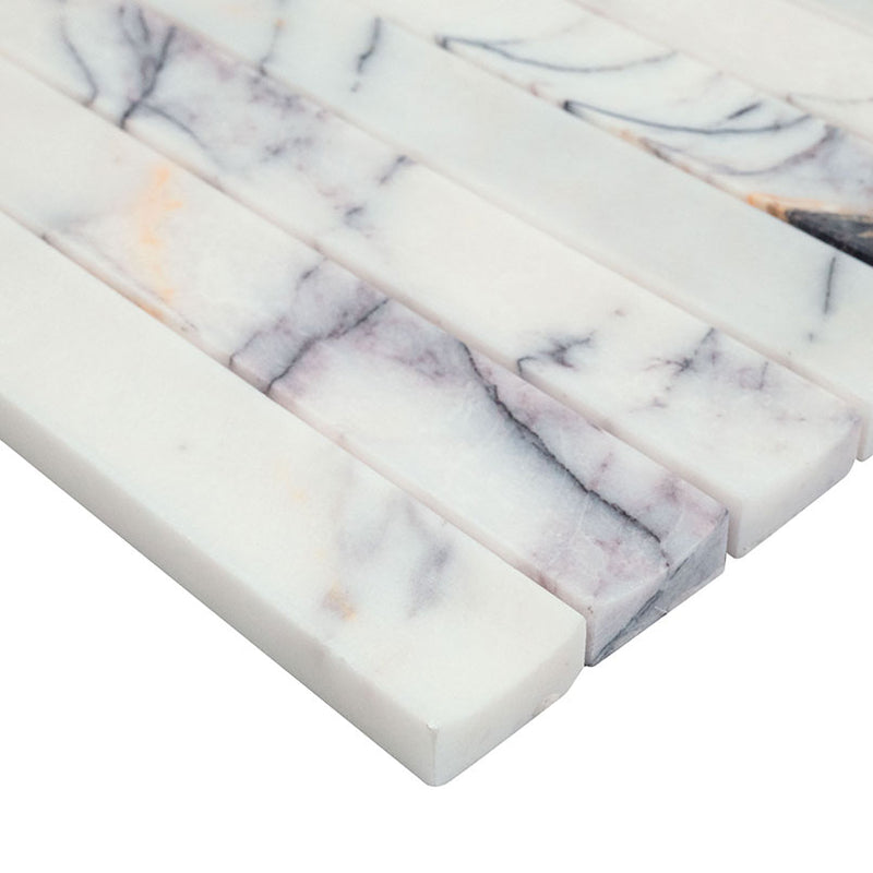 Lilac Marble Scollopini Pattern Polished Mosaic
