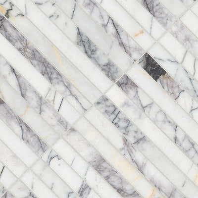 Lilac Marble Scollopini Pattern Polished Mosaic
