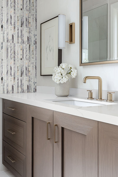 Lilac Marble Scollopini Pattern Polished Mosaic