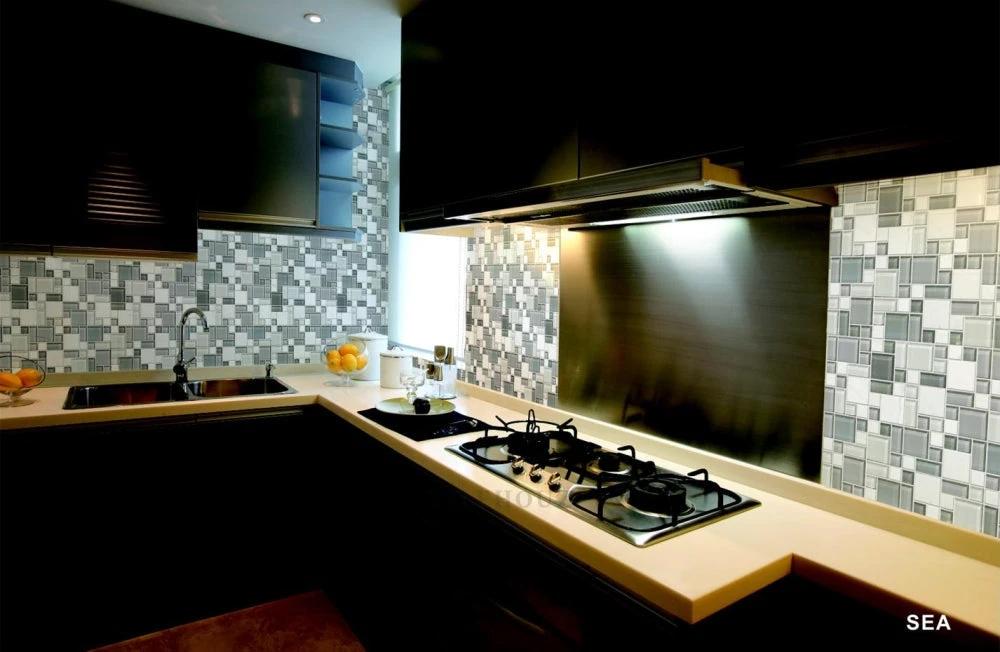 Sea 11.75x11.75 Square Carrara Marble & Glass Mosaic for wall & ceiling tile