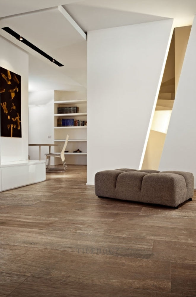 Selection Oak Brown 10.5 X 71 Porcelain Tiles