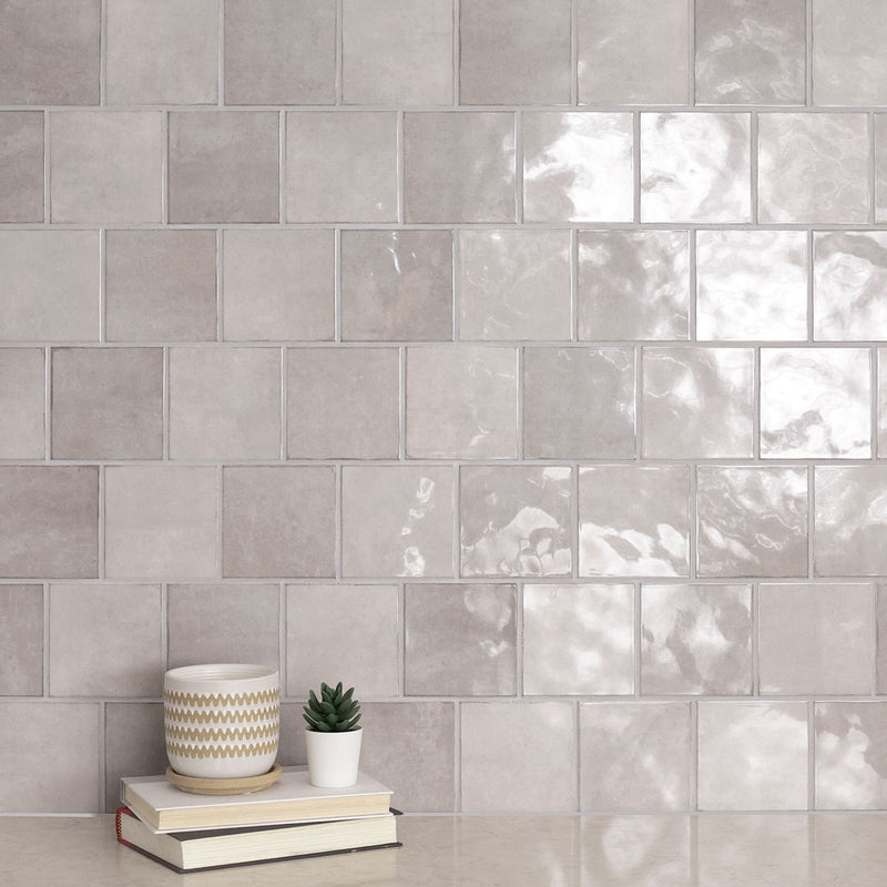RENZO STERLING GLOSSY 5X5 CERAMIC TILE
