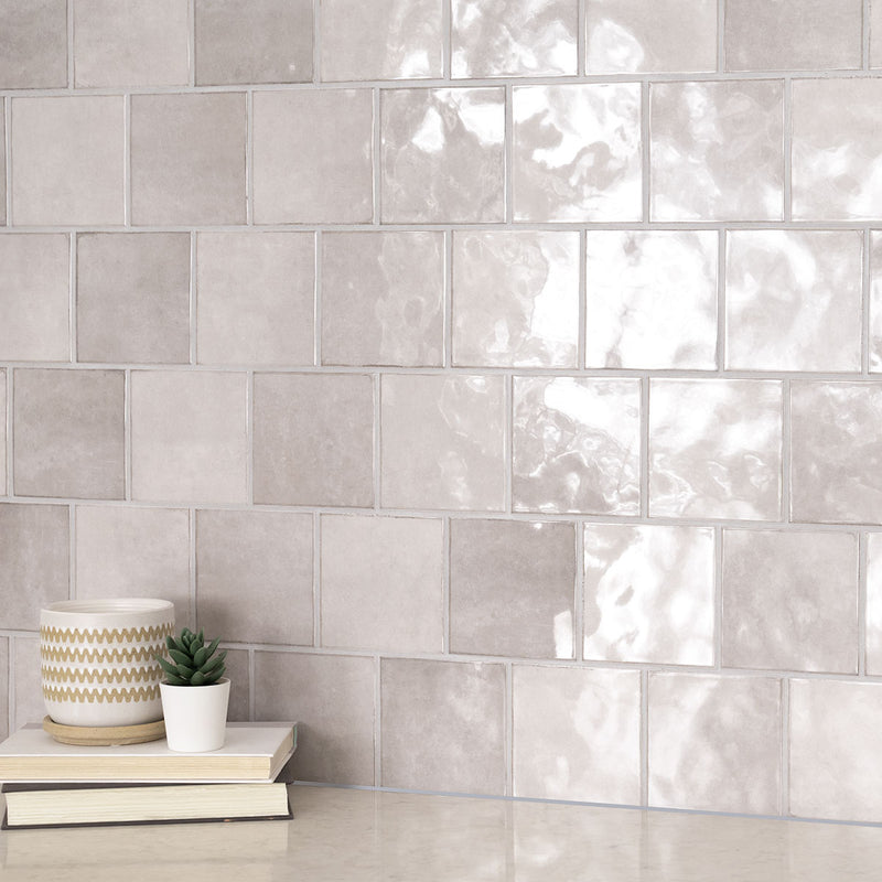 RENZO STERLING GLOSSY 5X5 CERAMIC TILE