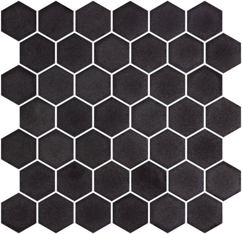 Stoneglass Xl Black 11.25 X Glass Mosaic Tile