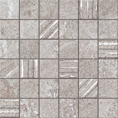 Sunstone Grey Mosaic 12 X Porcelain Tiles