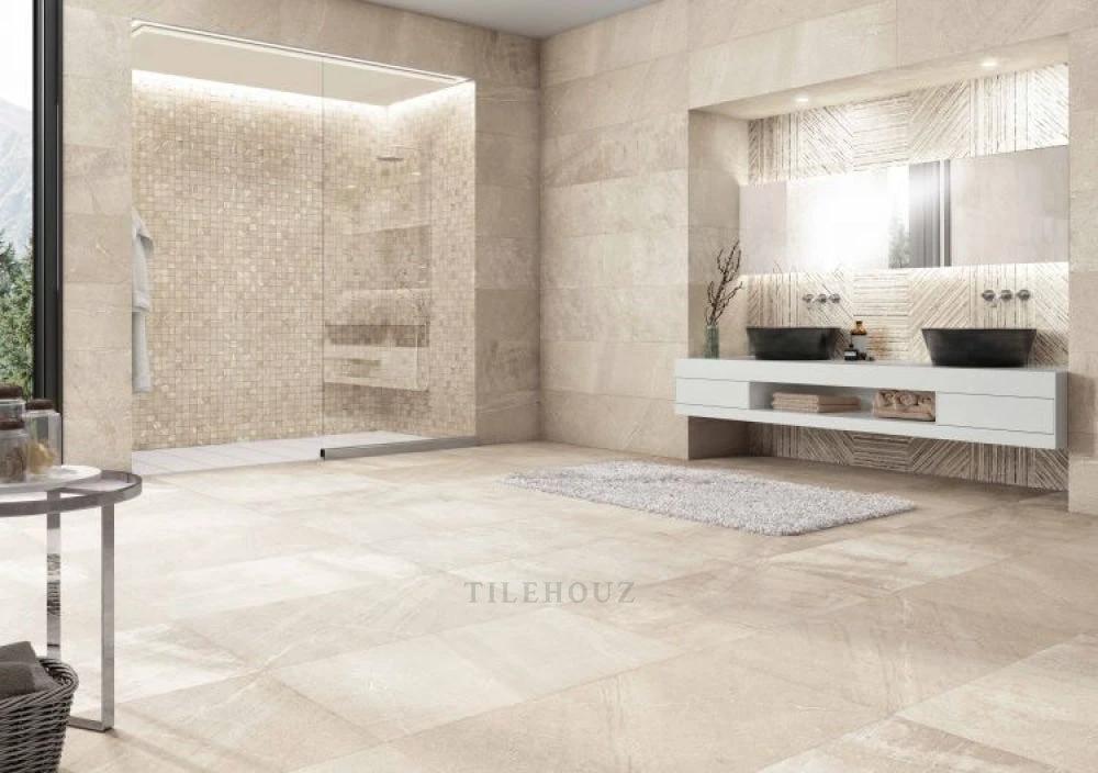 Sunstone Sand Matte porcelain tiles 24x48 by Tilehouz for walls and floors