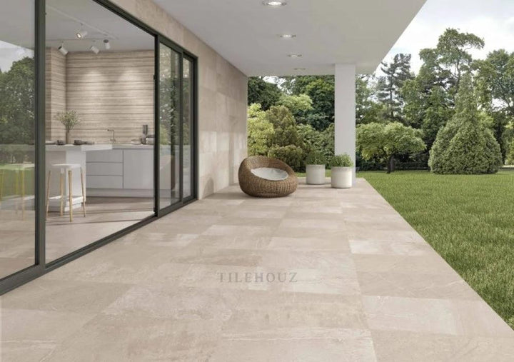 Sunstone Sand Matte 24x48 porcelain tile by Tilehouz; sand color, matte finish