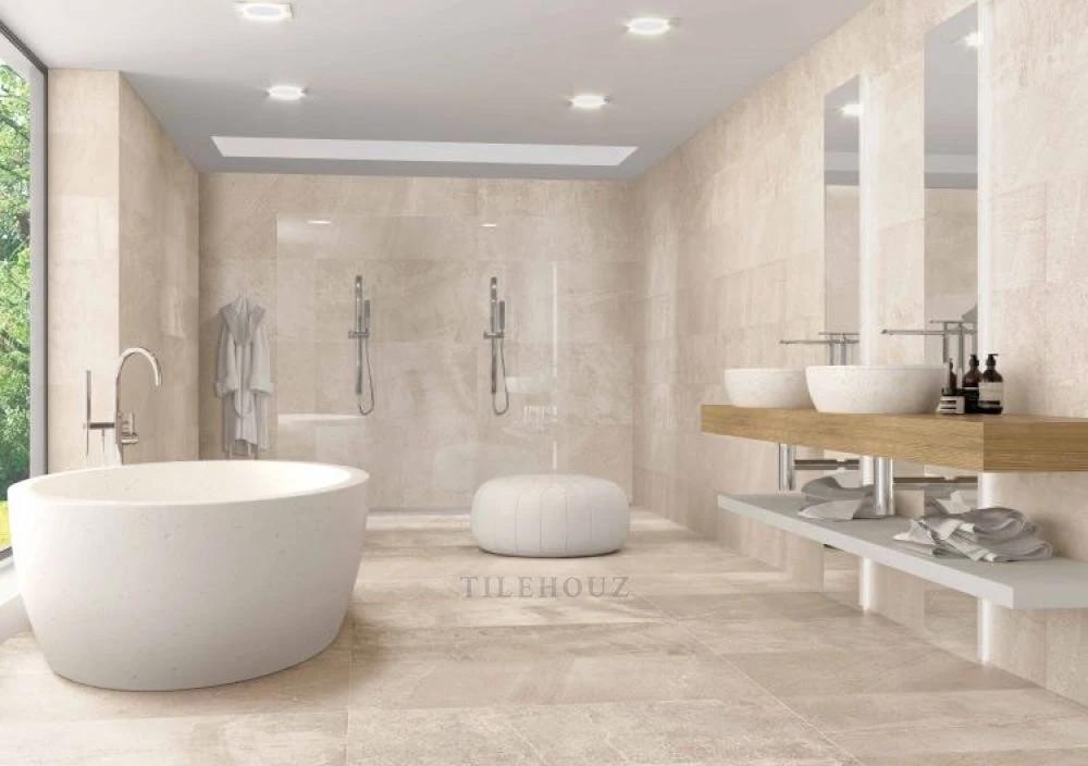 Sunstone Sand Matte porcelain tile 24x48 by Tilehouz for walls & ceilings