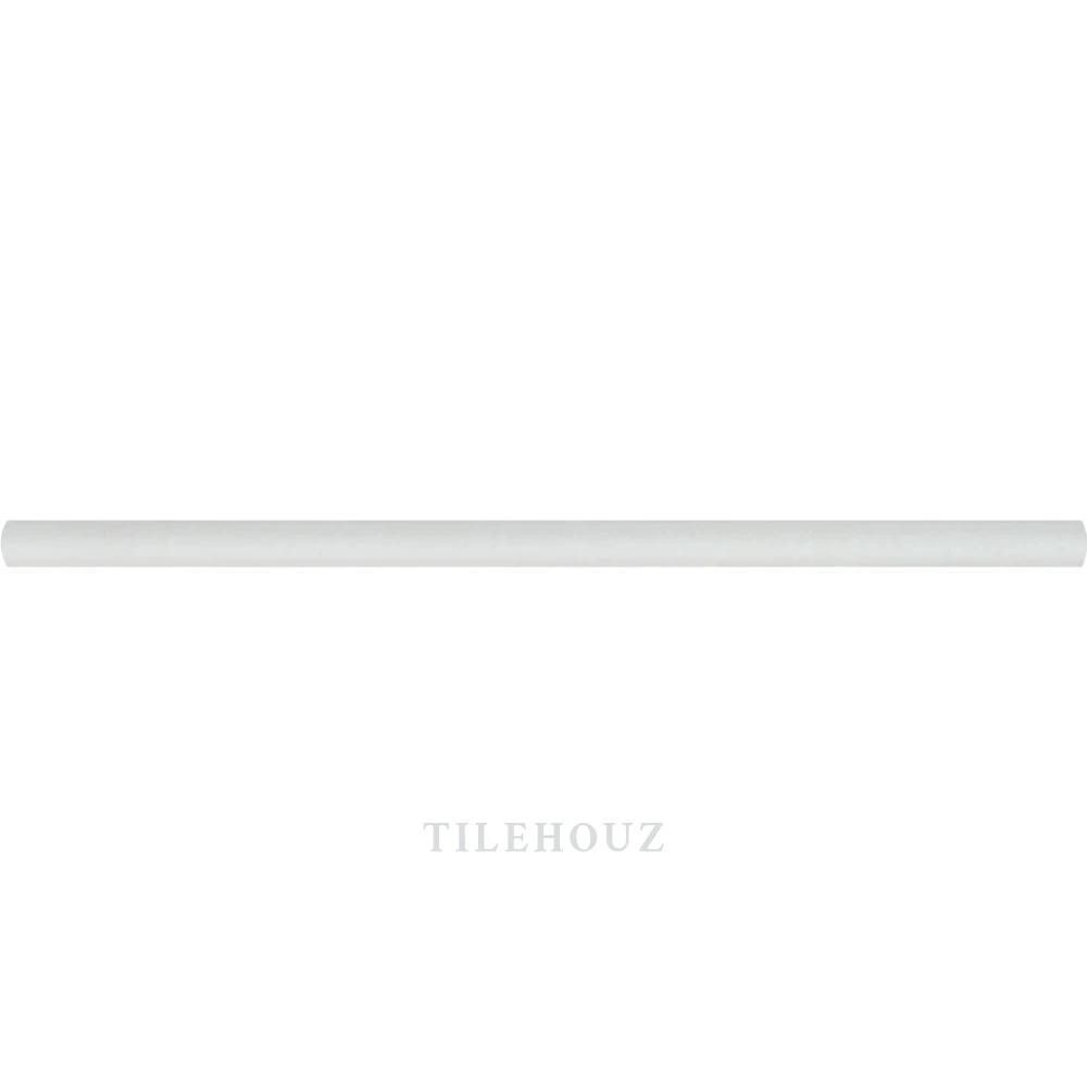 Thassos White Marble pencil liner 1/2 x 12, polished & honed, Tilehouz
