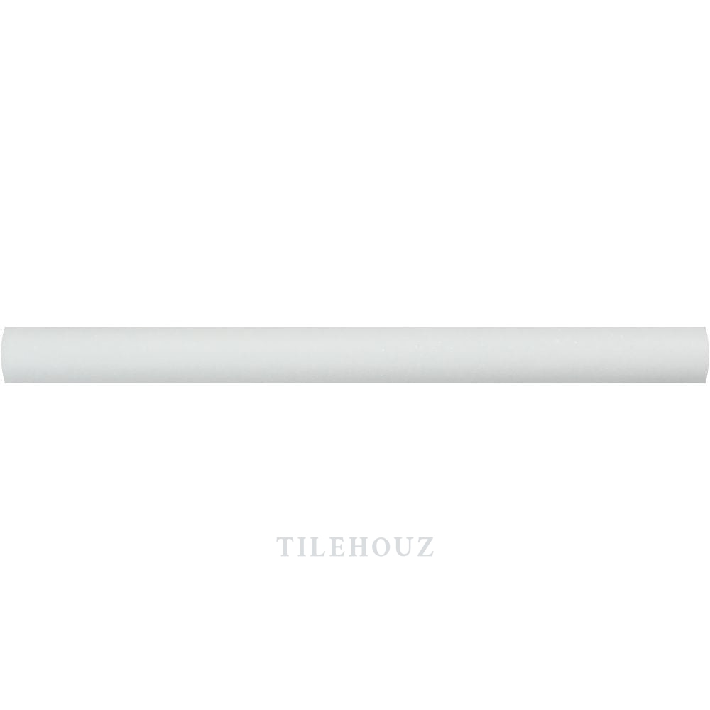 Thassos White Marble quarter-round trim 1x12, polished & honed finish, Tilehouz